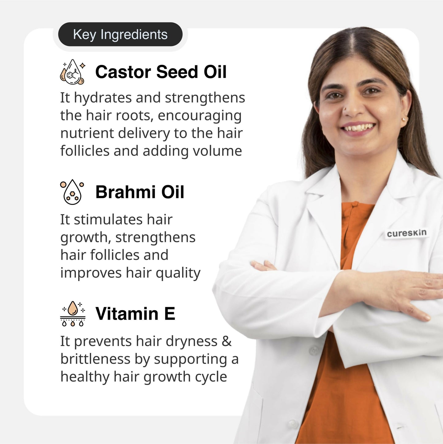 Cureskin Eye Brow & Lash Oil - Eyelash Growth Serum