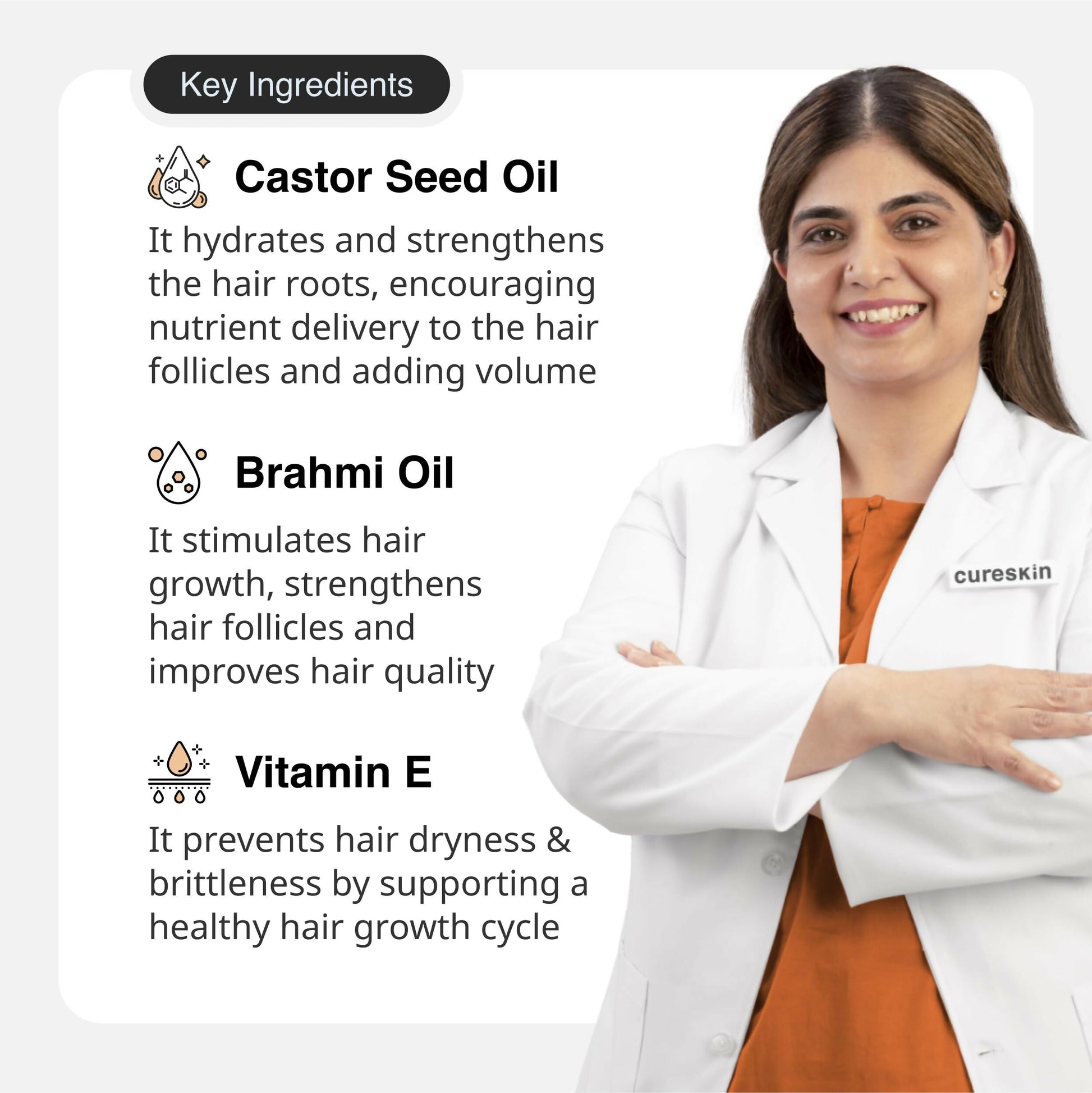 Cureskin Eye Brow & Lash Oil - Eyelash Growth Serum