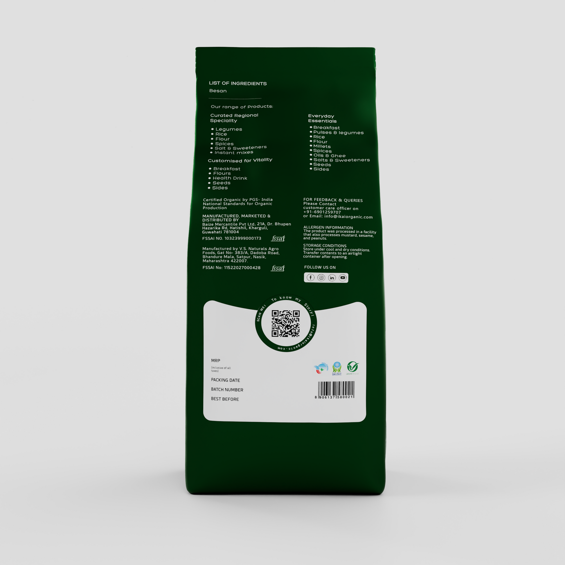 IKAI Organic Besan (Gram Flour)