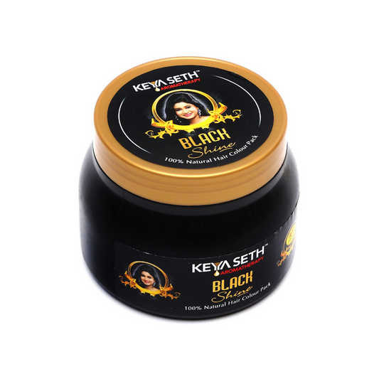 Keya Seth Aromatherapy Black Shine Hair Pack Natural Hair Color For Gray & White Hair