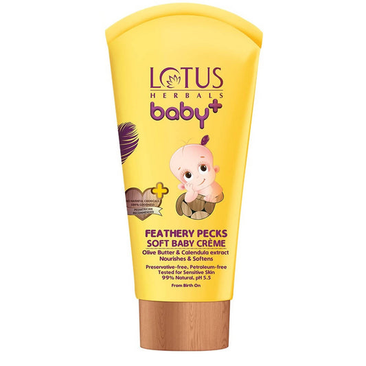 Buy Lotus Herbals Baby+ Feathery Pecks Soft Baby Creme from DrMediCart, Ship from India to USA