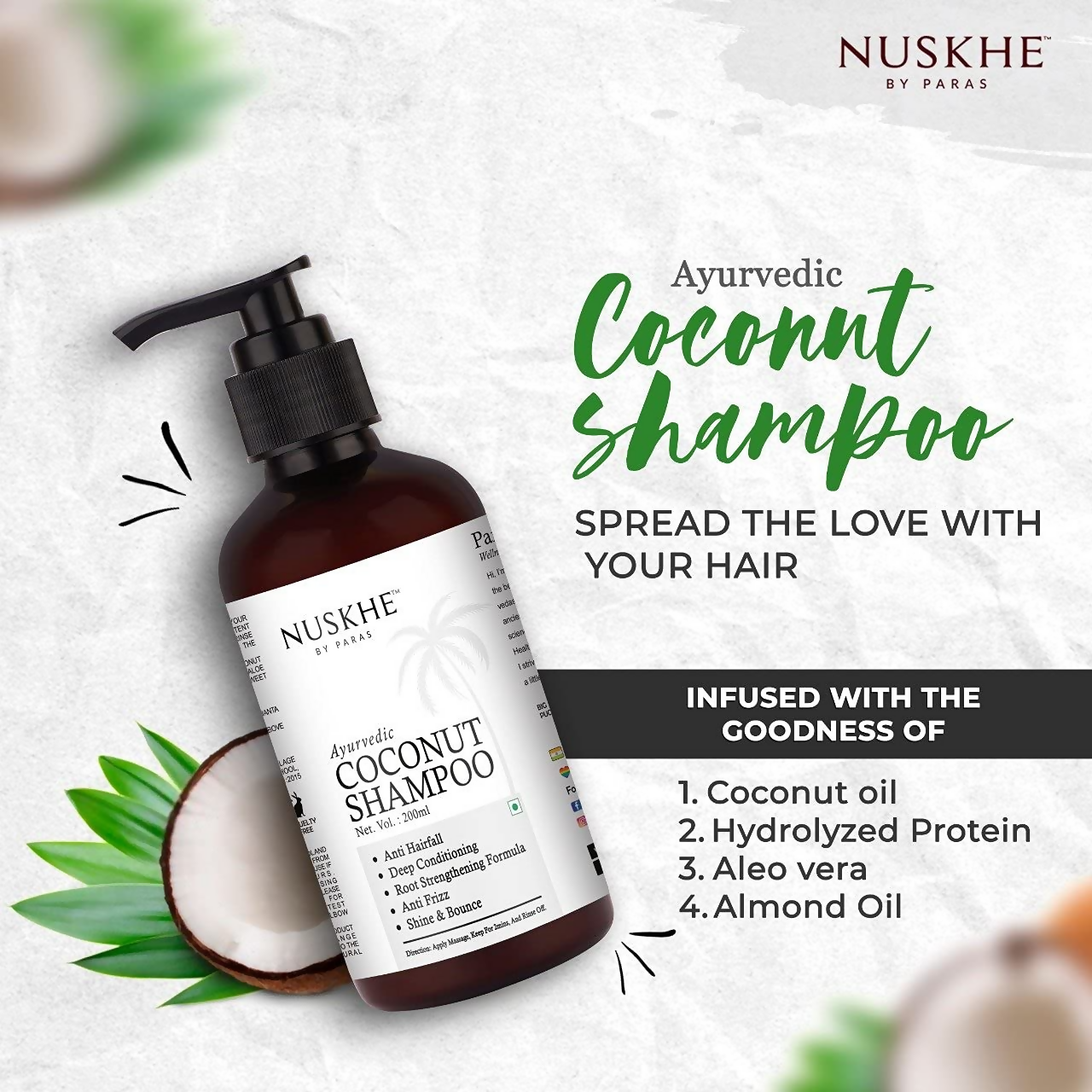 Nuskhe By Paras Ayurvedic Coconut Shampoo