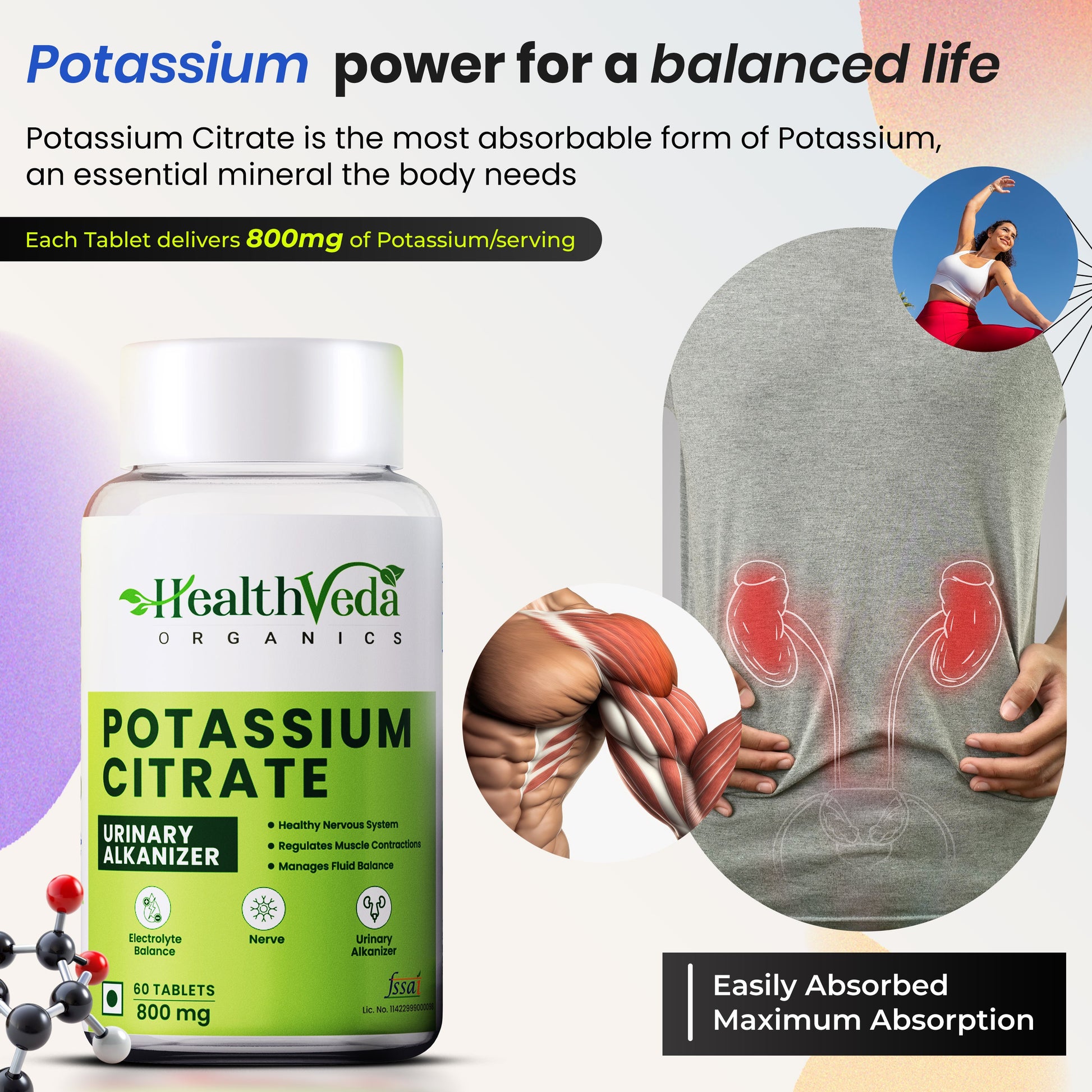 Health Veda Organics Potassium Citrate Tablets