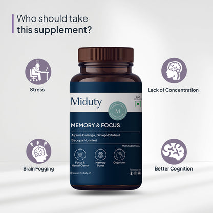 Miduty by Palak Notes Memory & Focus Capsules