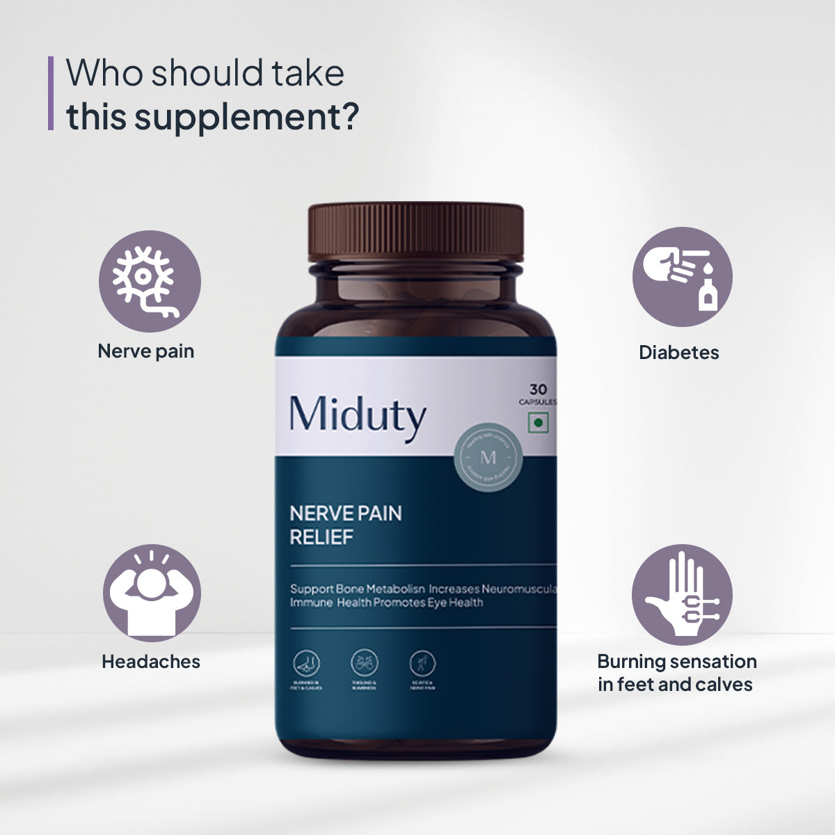 Miduty by Palak Notes Nerve Pain Relief Capsules