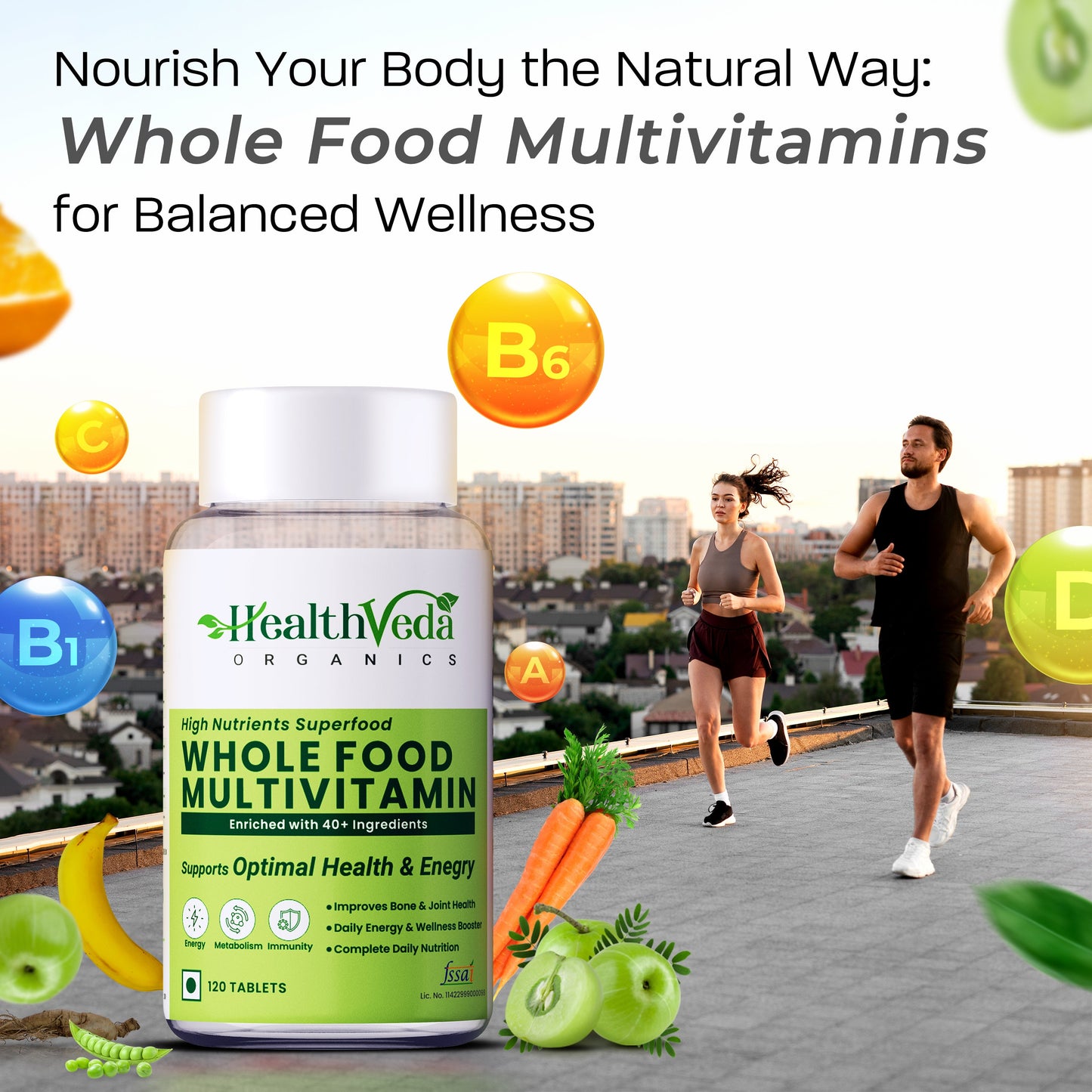 Health Veda Organics Whole Food Multivitamin Veg Tablets