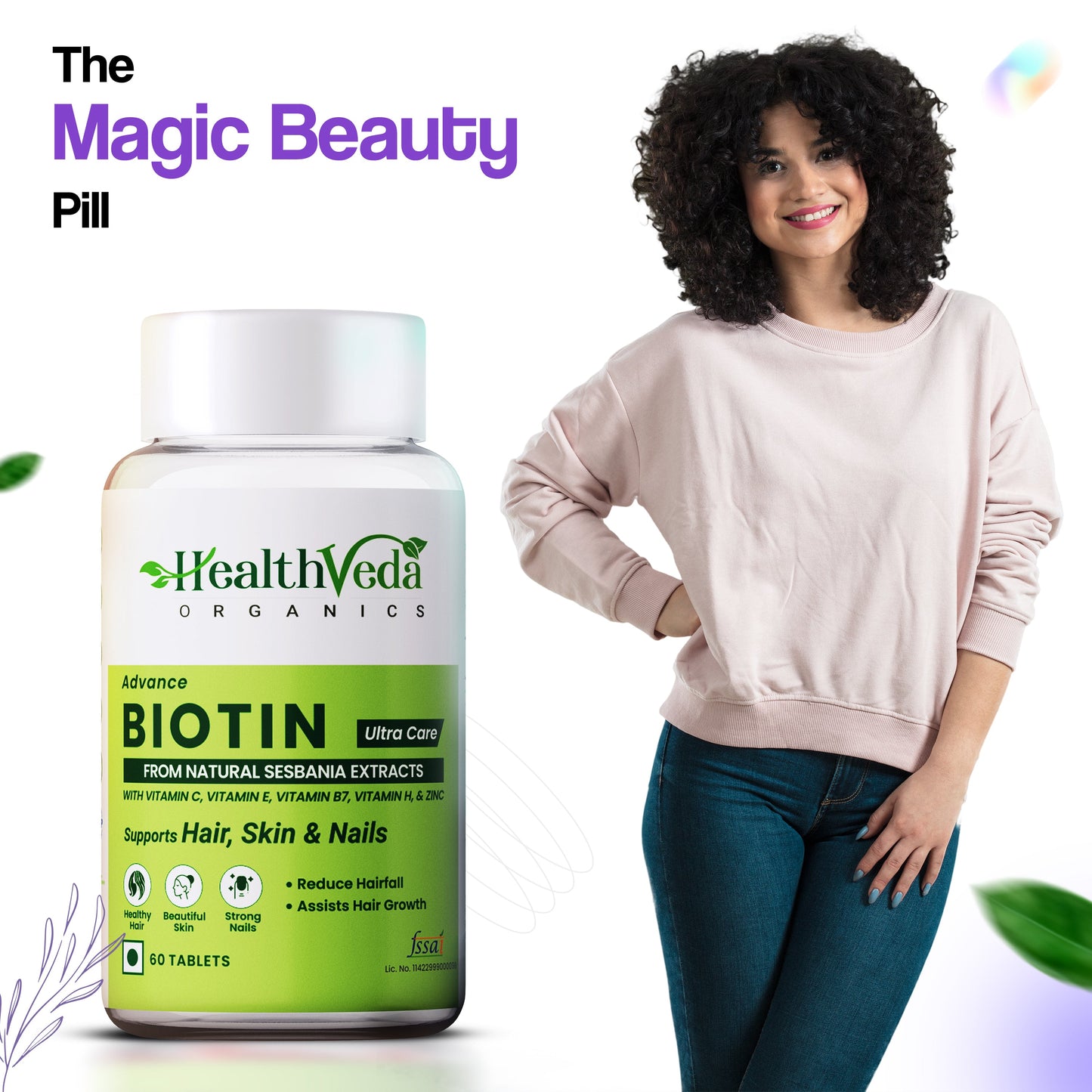 Health Veda Organics Advance Biotin Tablets
