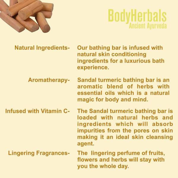 Bodyherbals Glow, Sandal & Turmeric Bathing Bar