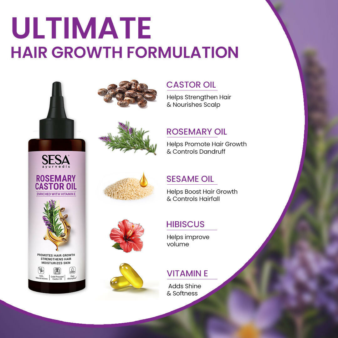 Sesa Ayurvedic Rosemary Hair Oil With Castor Oil