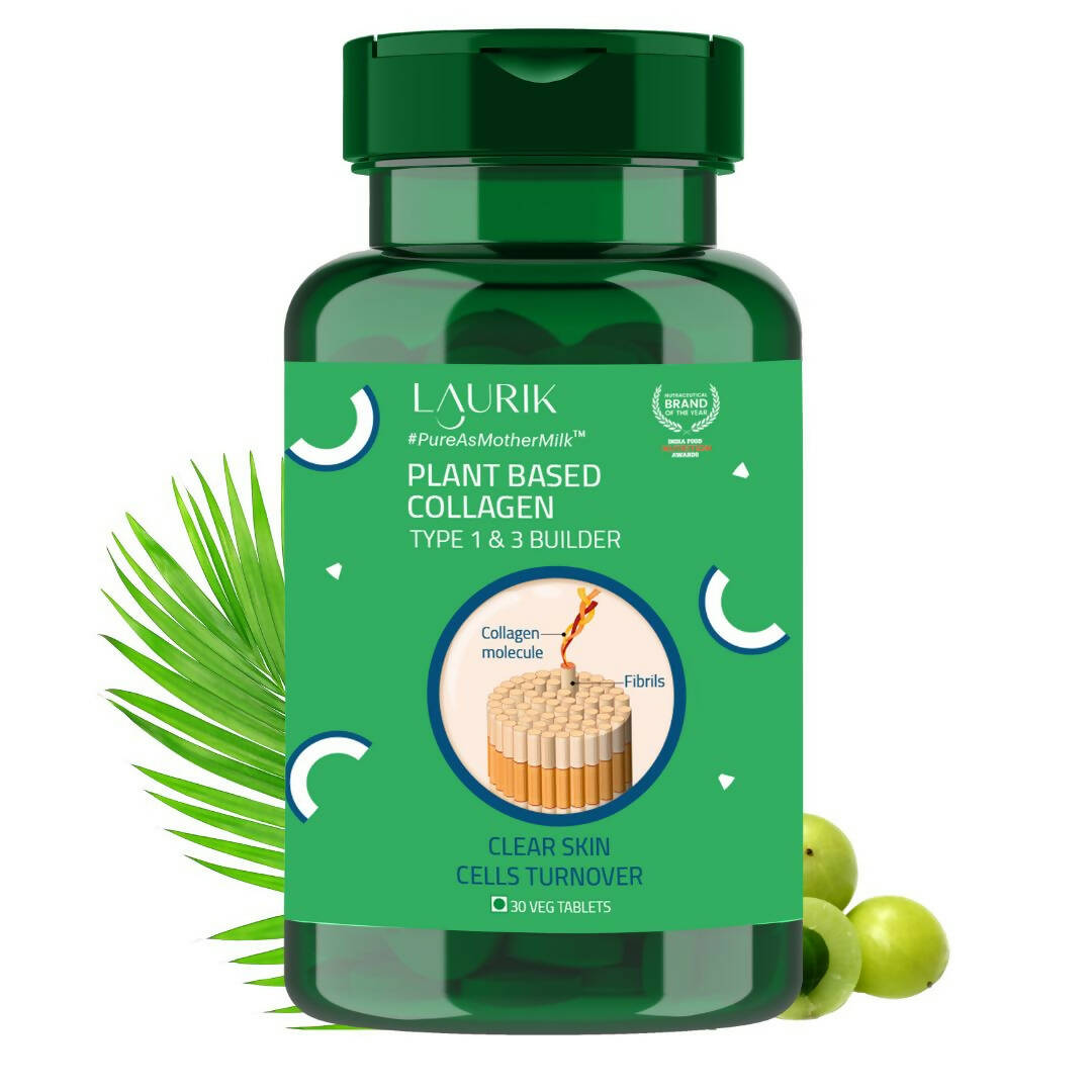 Laurik Plant Based Collagen Type 1 & 3 Tablets For Men And Women | Collagen Tablets For Skin Radiance And Elasticity - DrMediCart