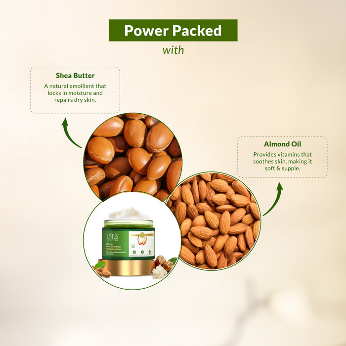 Lotus Botanicals 100% Pure Almond & Shea Butter HydraMelt Body Cream