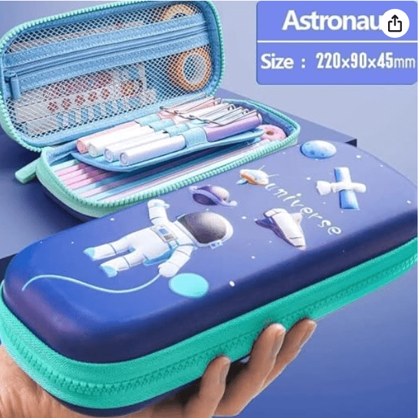 3D EVA Space Pencil Case for Kids - Pencil Pouch, New Kids Designer Pencil Pouch for Kids - Pencil Pouch for Kids (Space Design) - Drmedicart