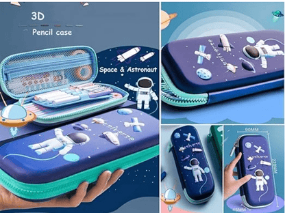 3D EVA Space Pencil Case for Kids - Pencil Pouch, New Kids Designer Pencil Pouch for Kids - Pencil Pouch for Kids (Space Design) - Drmedicart