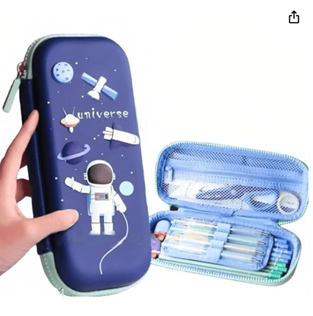 3D EVA Space Pencil Case for Kids - Pencil Pouch, New Kids Designer Pencil Pouch for Kids - Pencil Pouch for Kids (Space Design) - Drmedicart