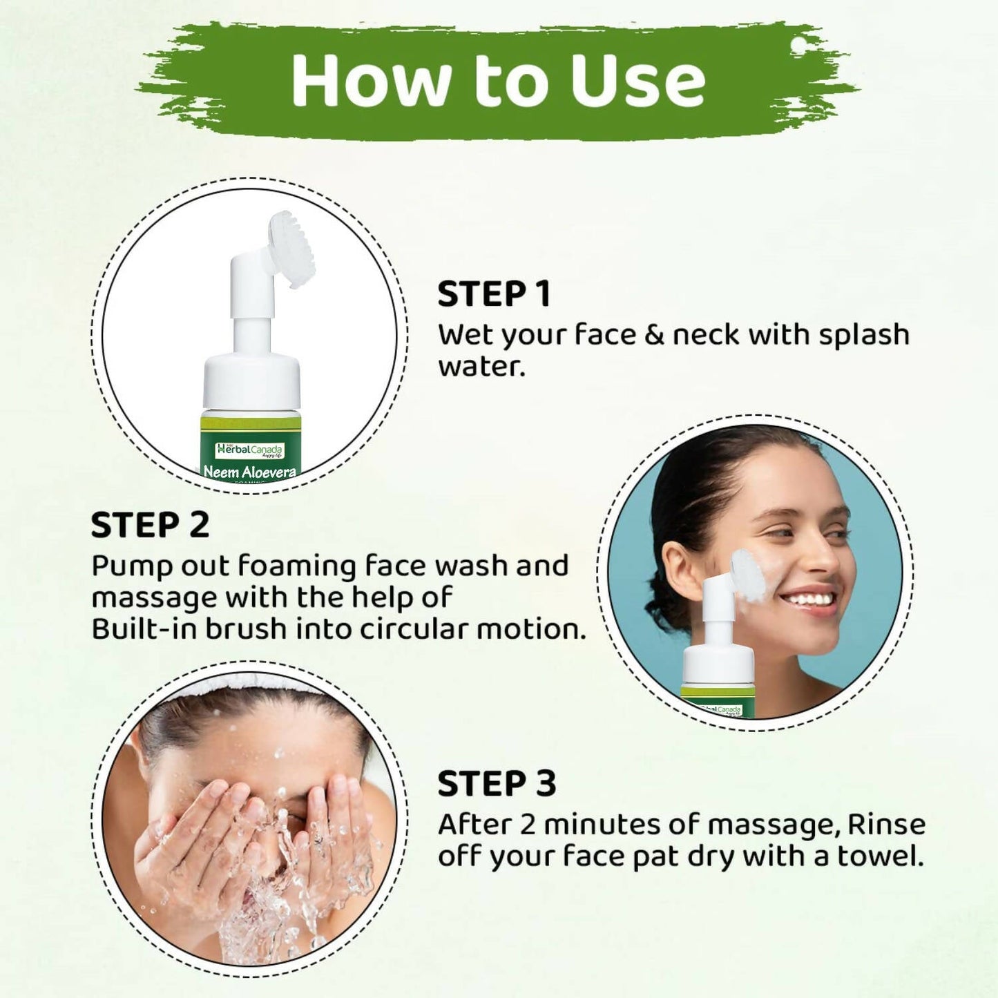 Herbal Canada Neem Aloe Vera Foaming Face Wash