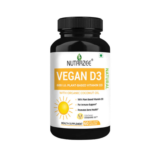 Nutrazee Vegan Vitamin D3 Plant Based Supplement Capsules