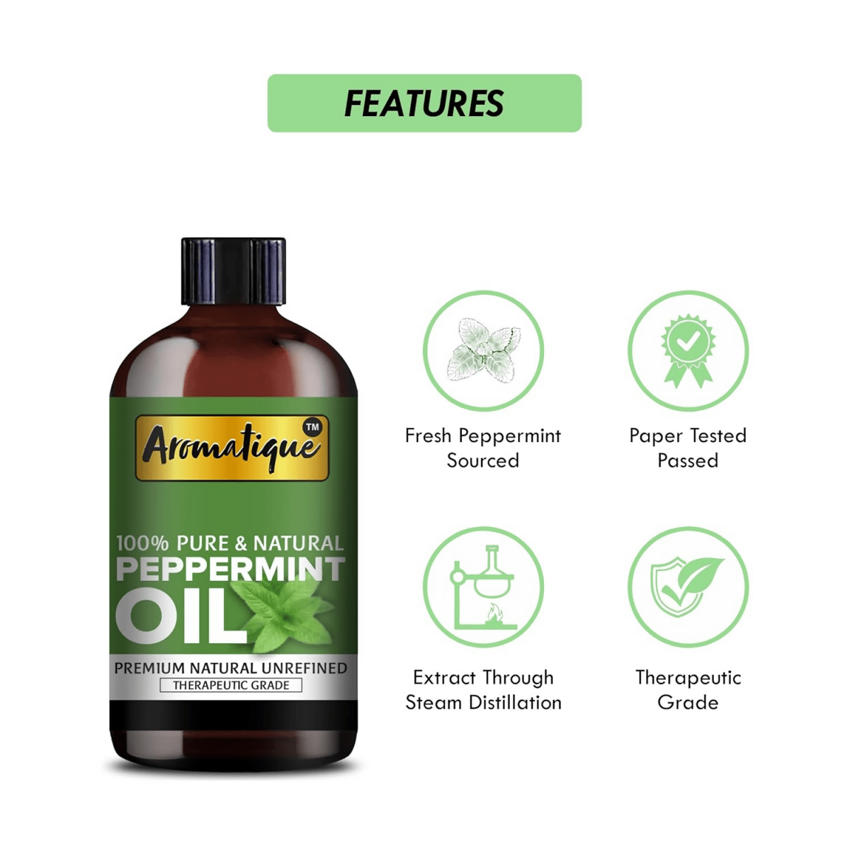 Aromatique Peppermint Essential Oil for Hair,Skin
