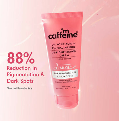 mCaffeine Clear Glow 2% Kojic Acid,1% Niacinamide De-Pigmentation Cream