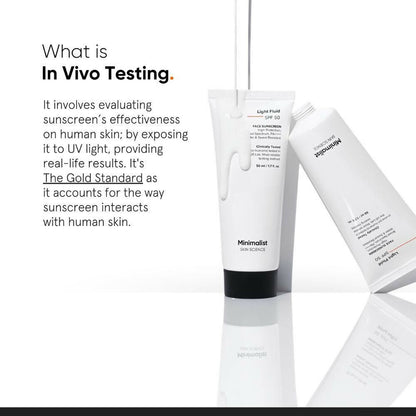 Minimalist Light Fluid Face Sunscreen with SPF 50 PA++++ - Lightweight, Water & Sweat Resistant