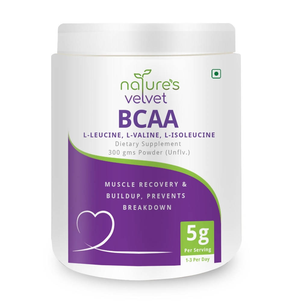 Buy Nature's Velvet BCAA L-Leucine, L-Valine, L-Isoleucine Powder from DrMediCart, Ship from India to USA