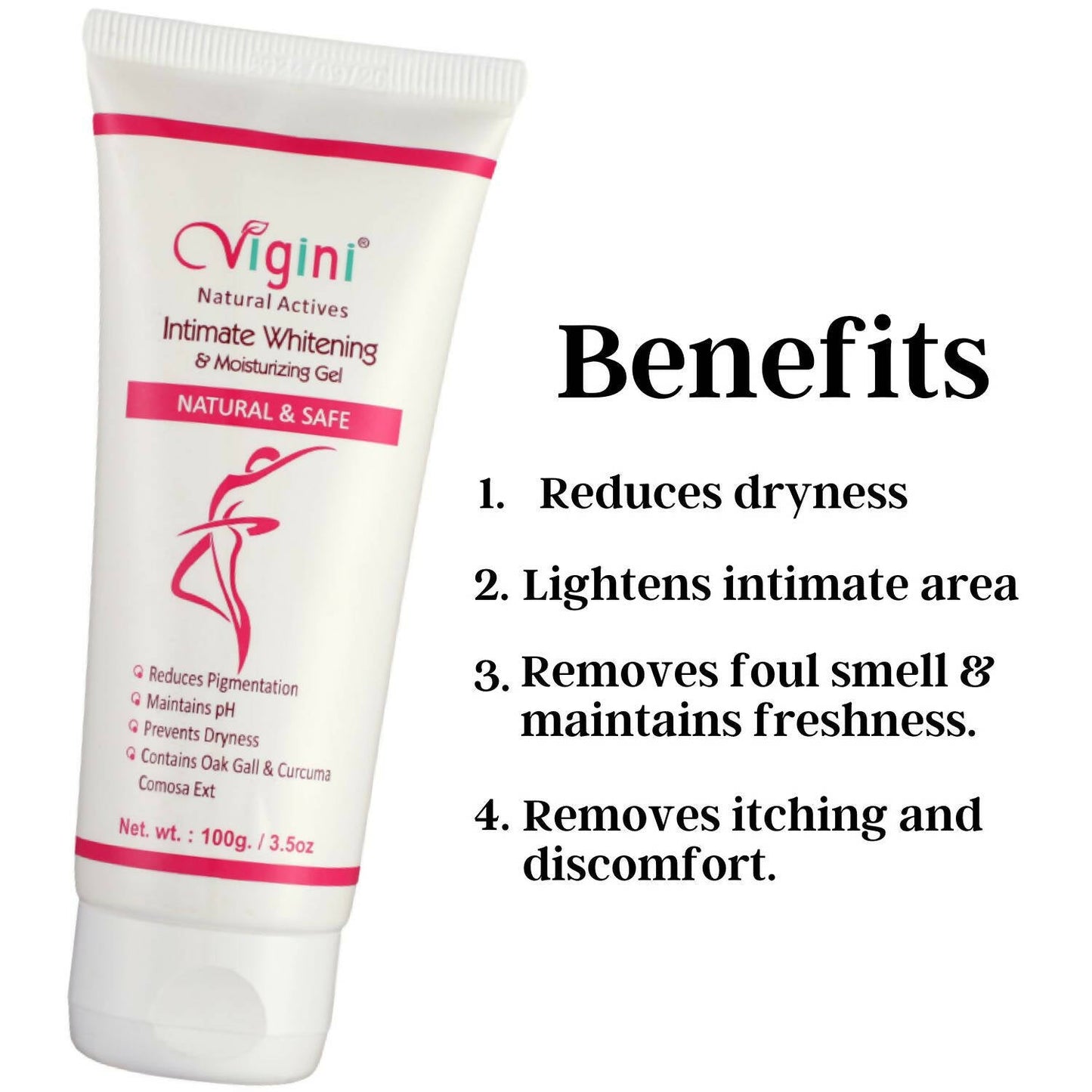 Vigini Natural Actives Vaginal Intimate Whitening Lightening Moisturizer Gel - Drmedicart