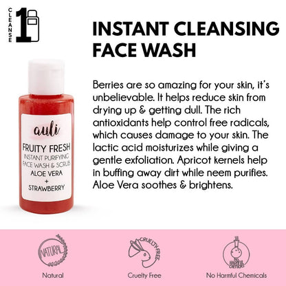 Auli Fruity Fresh Instant Cleansing Face Wash/Scrub - DrMediCart