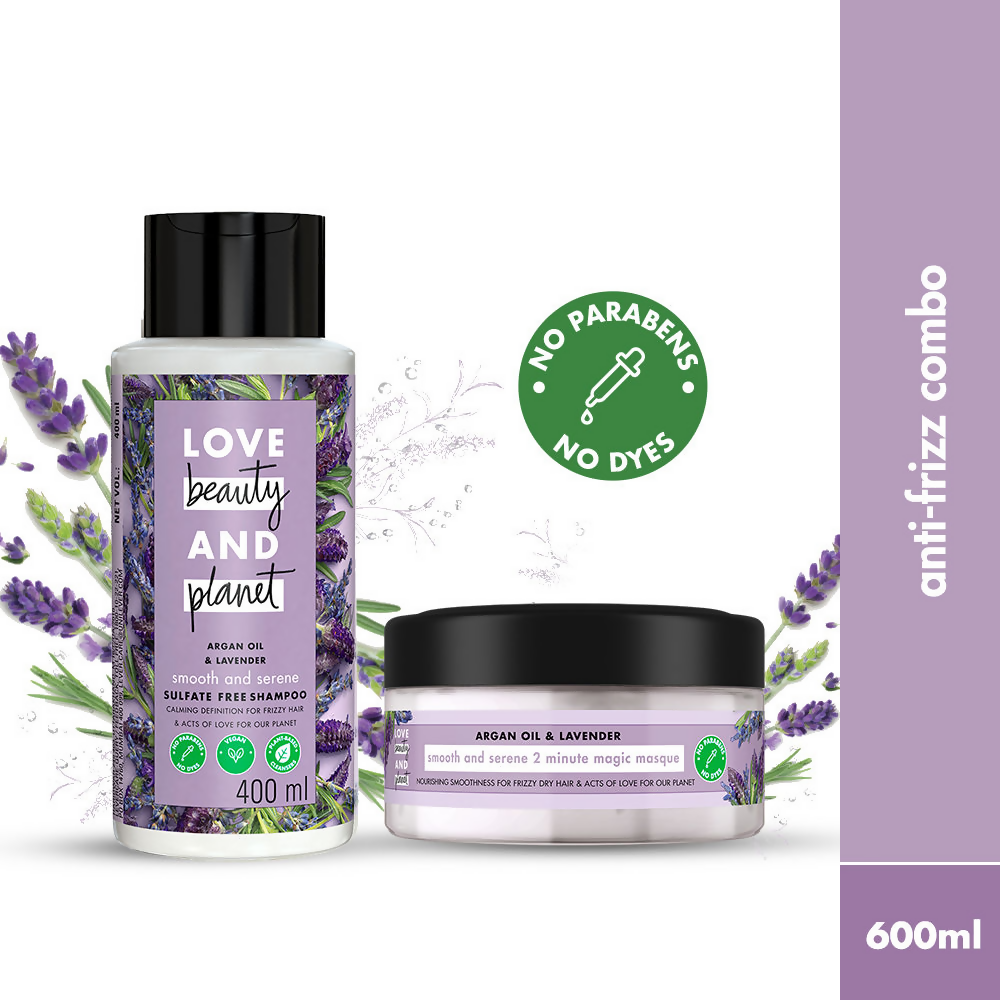Love Beauty And Planet Bye Bye Frizz Combo ( Shampoo + Mask)