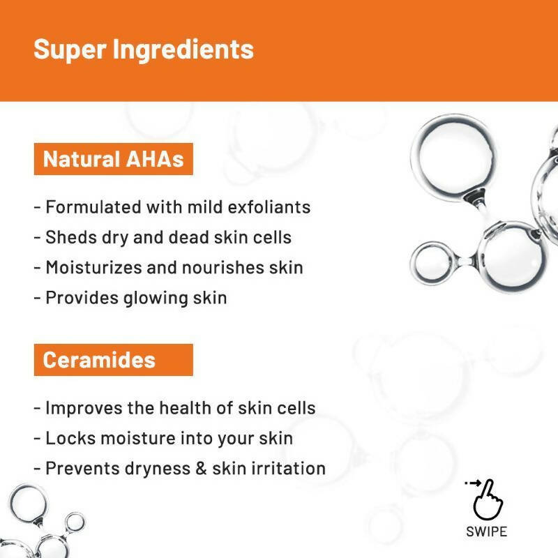 Chemist At Play AHA Body Lotion with 5% Natural AHA, Niacinamide, Shea Butter For Exfoliating Dry & Dead Skin Cells