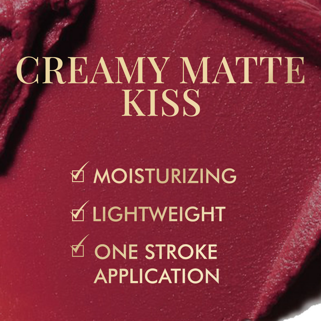 mCaffeine Shades Creamy Matte Kiss Bullet Lipstick Moisturizing Lightweight - Sparkling Sangria