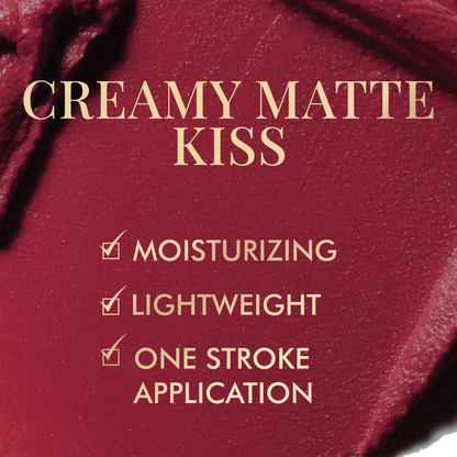 mCaffeine Shades Creamy Matte Kiss Bullet Lipstick Moisturizing Lightweight - Sparkling Sangria