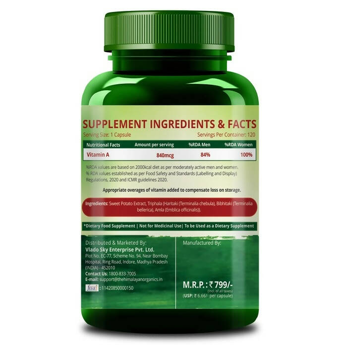 Himalayan Organics Plant Based Vitamin A Capsules