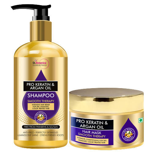 Buy St.Botanica Pro Keratin & Argan Oil Shampoo And Hair Mask Combo from DrMediCart, Ship from India to USA