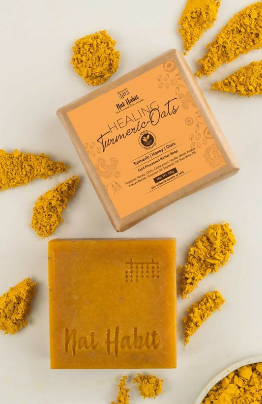 Buy Nat Habit Cold Processed Healing Turmeric-Oats Soap from DrMediCart, Ship from India to USA