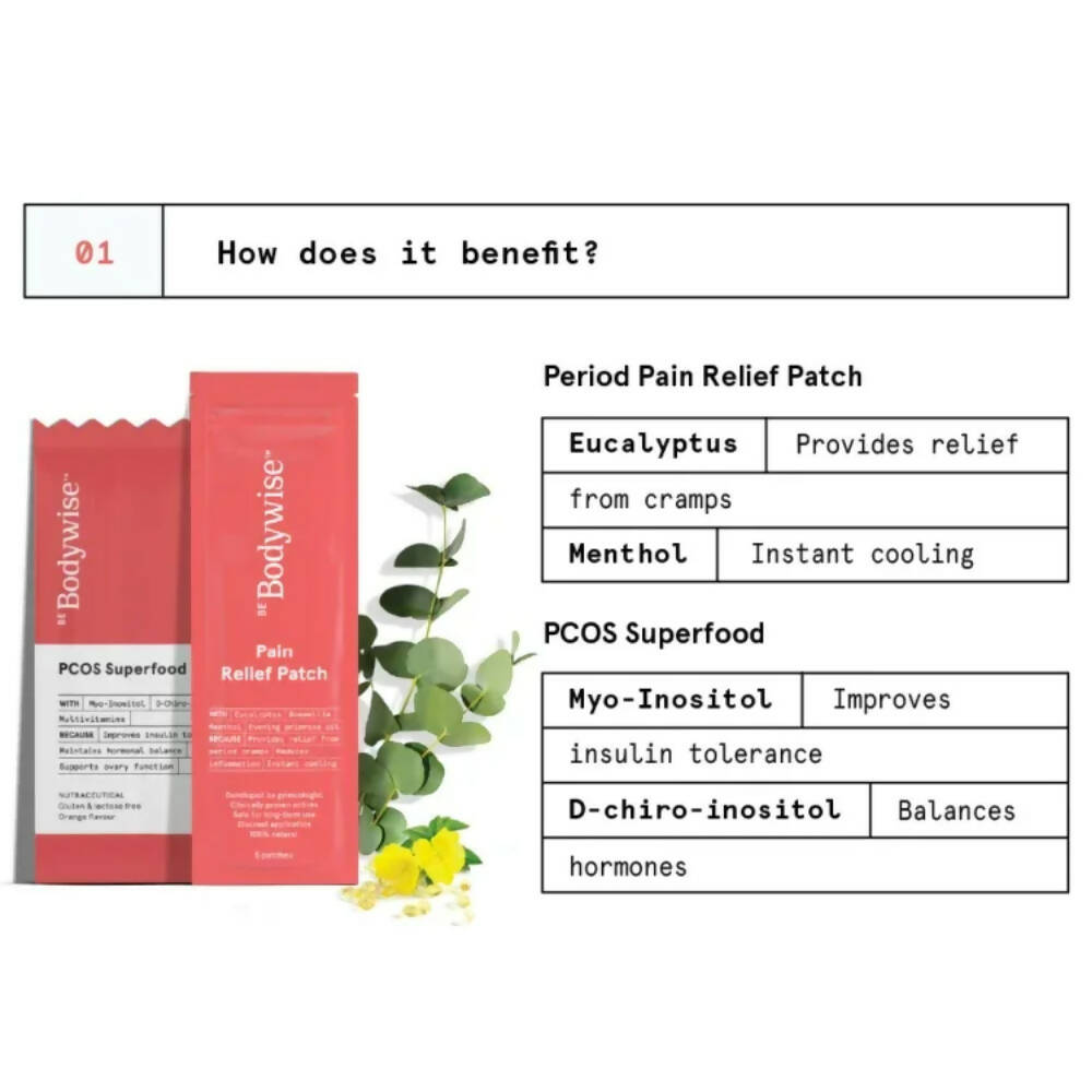 BeBodywise PCOS Superfood & Period Pain Relief Patch
