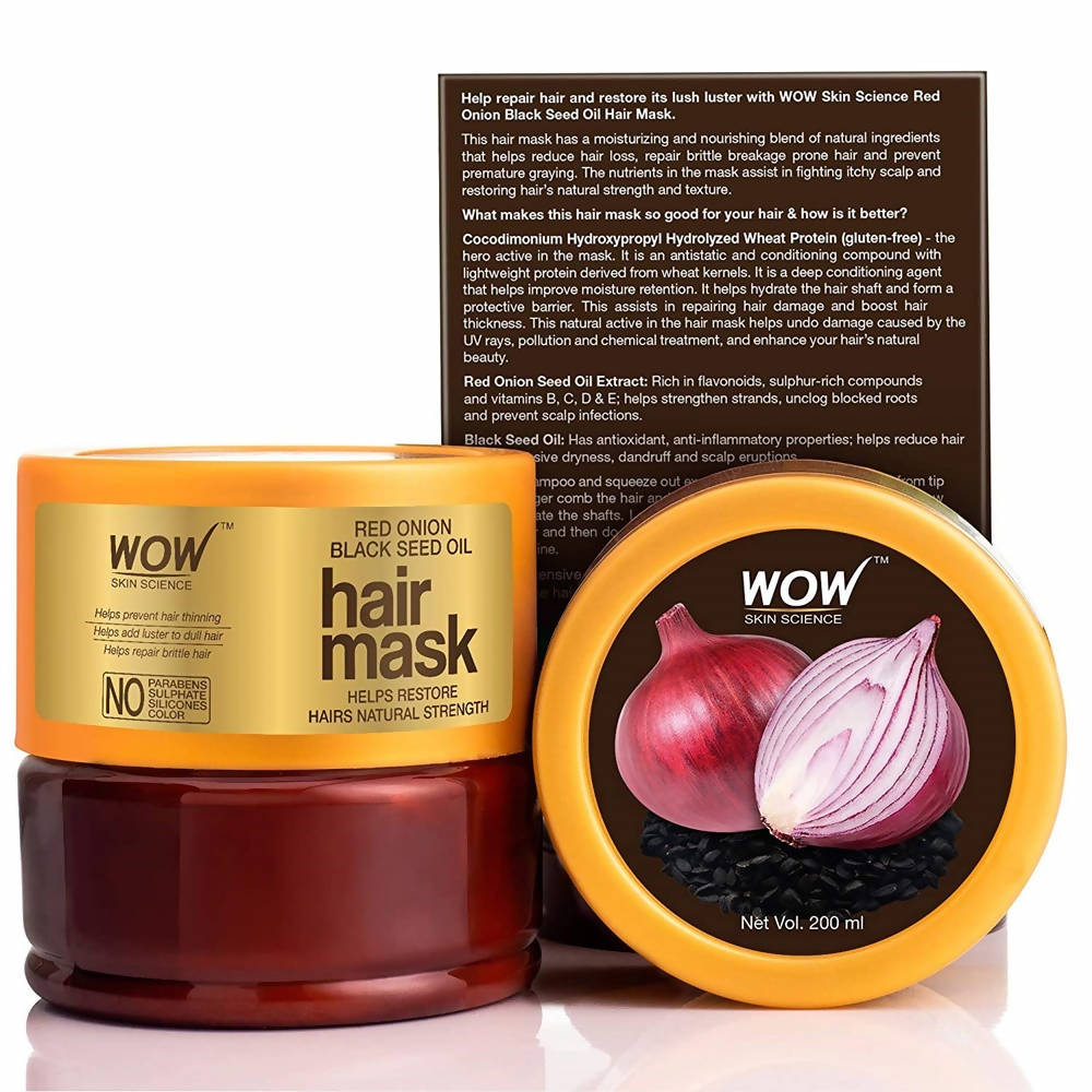 Wow Skin Science Red Onion Black Seed Oil Hair Mask - Drmedicart