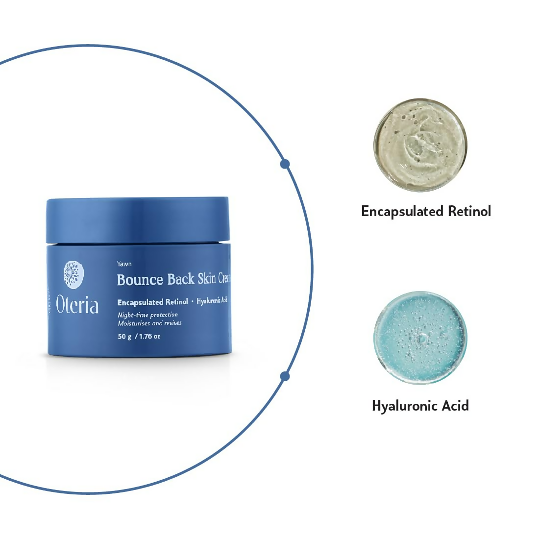 Oteria Premium Bounce Back Skin Face Cream - Night Repair Cream For Glowing Skin and Brightening