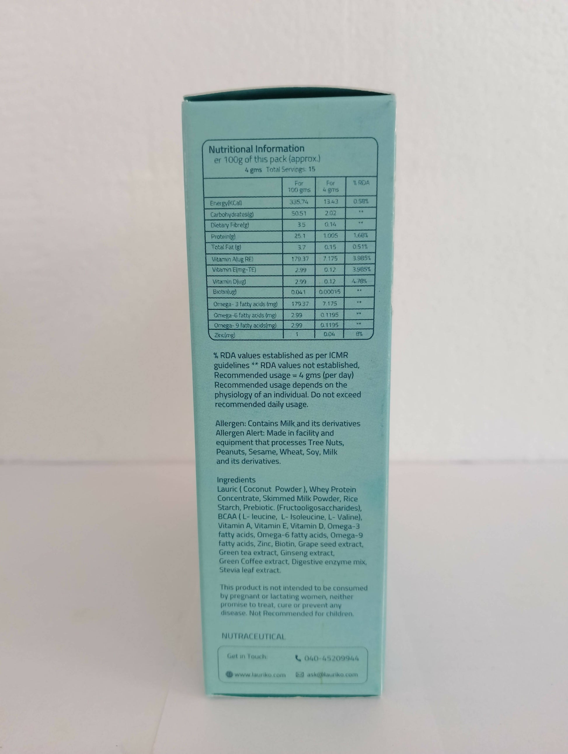 Laurik Skin Care Shots Supplement Powder For Men | Reduce Acne/Pimples, Acne Pore Size -Vanilla - DrMediCart