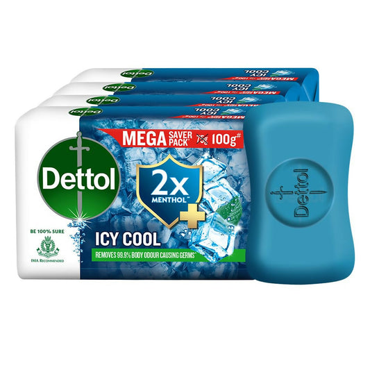 Dettol Icy Cool Bathing Soap Bar With 2x Menthol