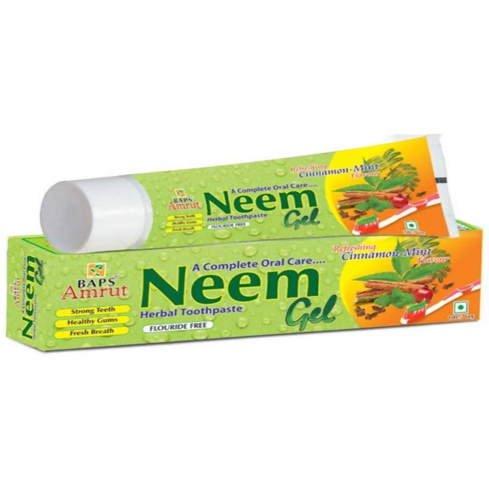 Buy Baps Amrut Neem Gel Toothpaste Cinnamon Mint Flavour from DrMediCart, Ship from India to USA