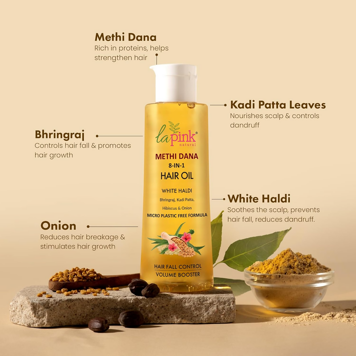 La Pink Methi Dana 8-in-1 Hair Growth Oil