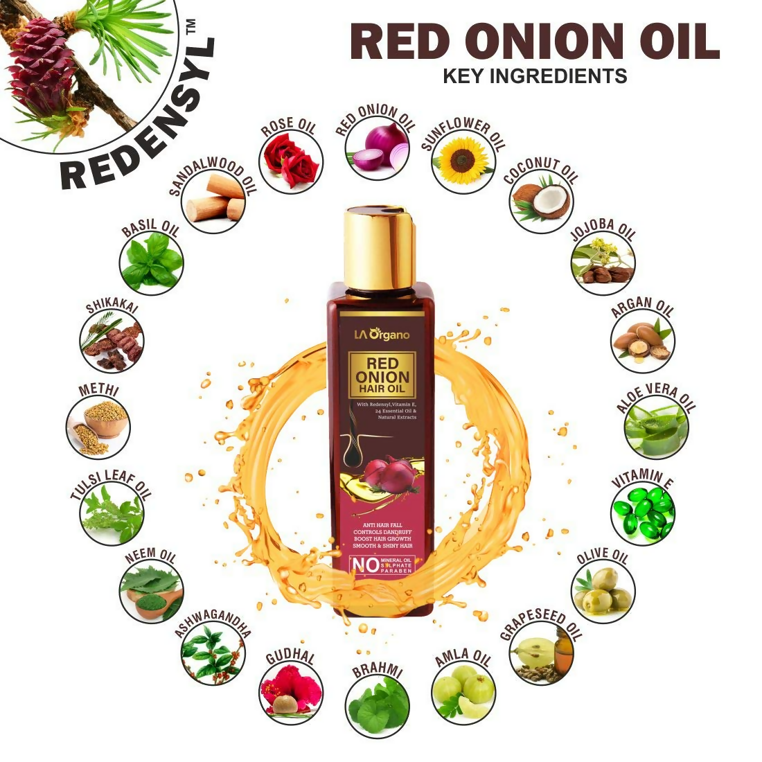 LA Organo Red Onion Hair Oil