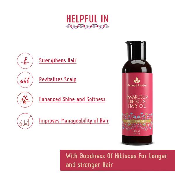 Avimee Herbal Javakusum Hibiscus Hair Oil