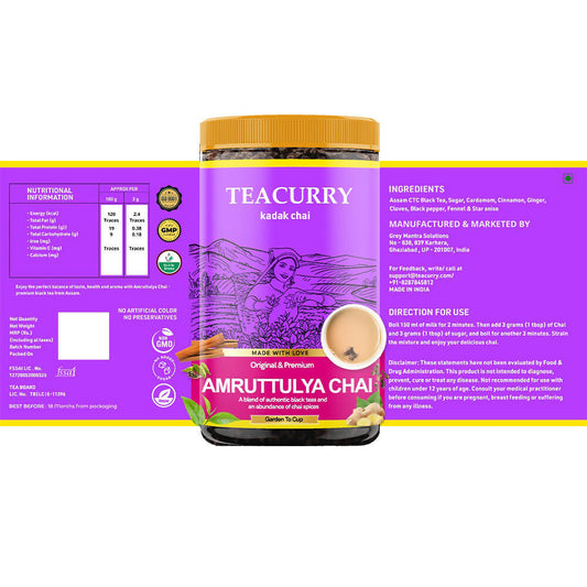 Buy Teacurry Amruttulya Chai Powder from DrMediCart, Ship from India to USA