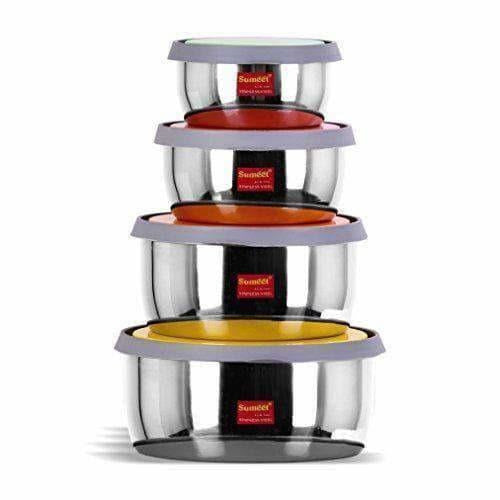 Buy Stainless Steel Food Storage Airtight & Leak Proof -  Set  of 4 Containers