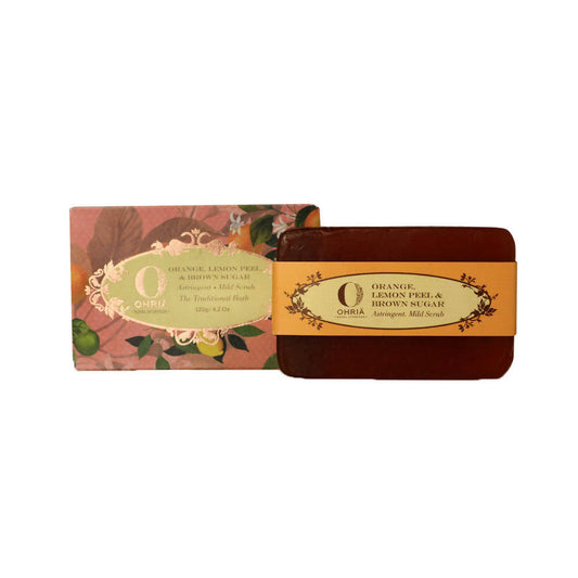 Buy Ohria Ayurveda Orange Lemon And Brown Sugar Bathing Bar from DrMediCart, Ship from India to USA
