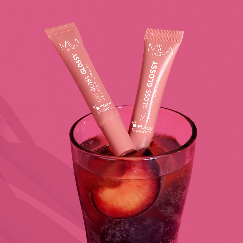 Mila Beaute Got Gloss Peptide Lippies - Peach Sharbat