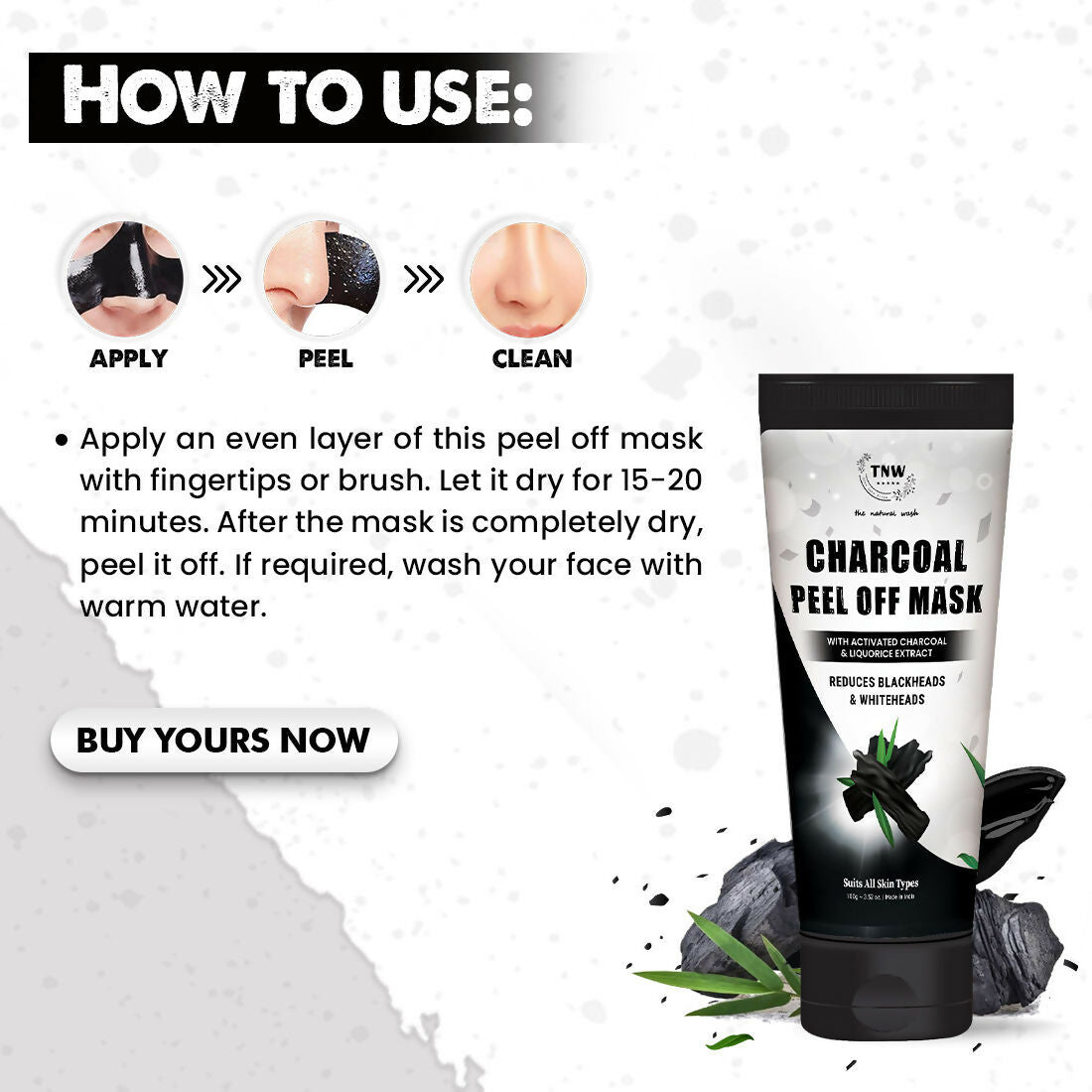 The Natural Wash Charcoal Peel Off Face Mask