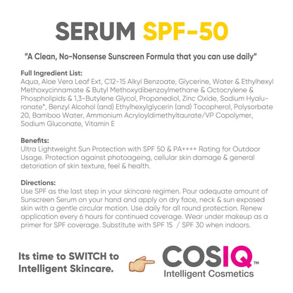Cos-IQ Outdoor Sunscreen Serum SPF 50 PA++++