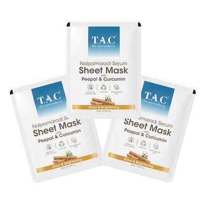 TAC - The Ayurveda Co. Nalpamaradi Serum Sheet Mask | with Aloe Vera & Sandalwood - DrMediCart