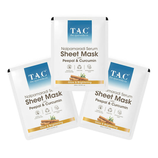 TAC - The Ayurveda Co. Nalpamaradi Serum Sheet Mask | with Aloe Vera & Sandalwood - DrMediCart